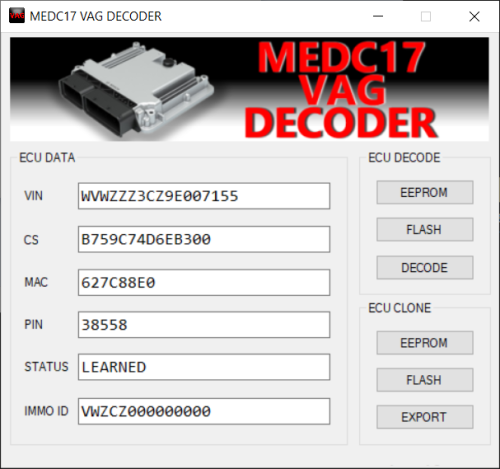 Подробнее о "MEDC17 VAG Decoder"